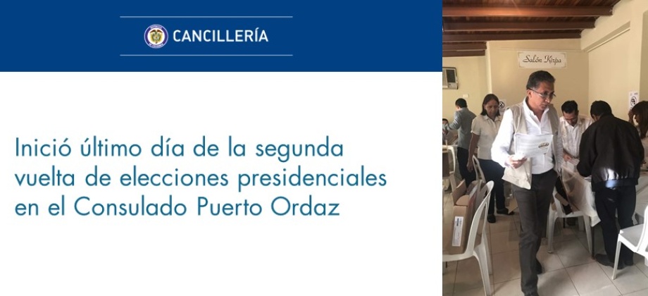 Inició último día de la segunda vuelta de elecciones presidenciales en  Puerto Ordaz 